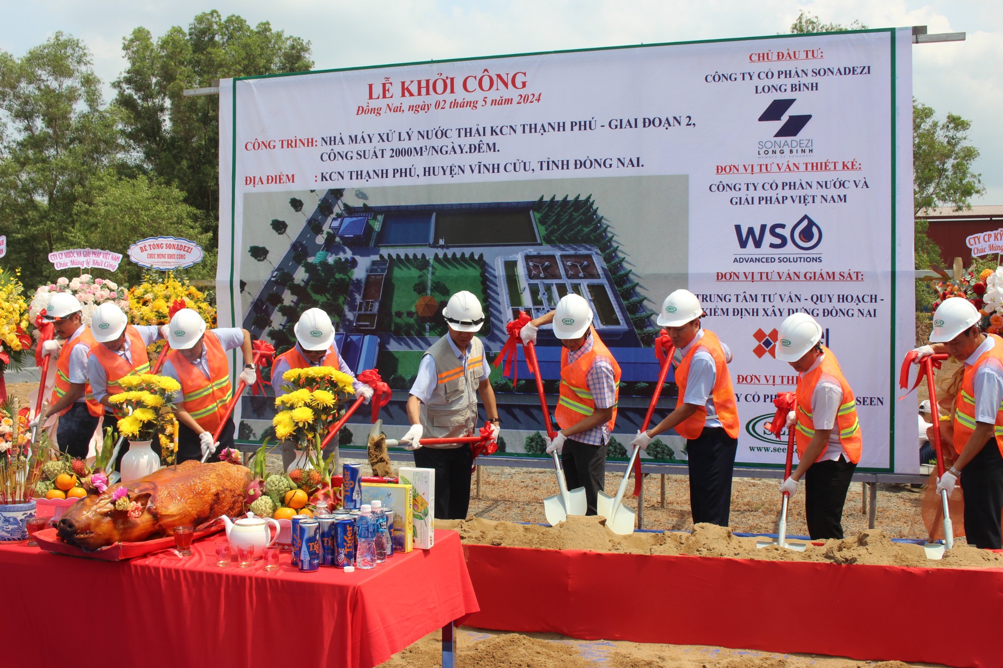 Lễ khởi công Công trình Nhà máy XLNT KCN Thạnh Phú – Giai đoạn 2