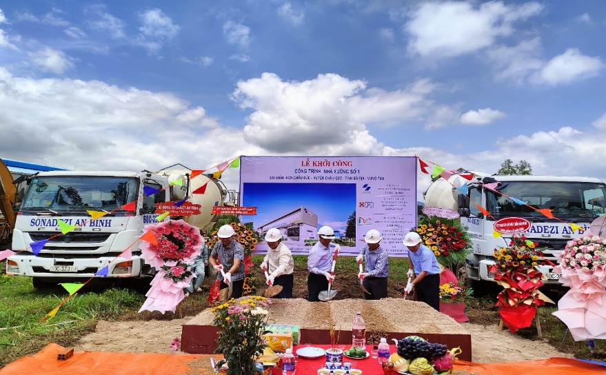 Sonadezi Long Binh started construction of factories in Chau Duc Industrial Park and Thanh Phu Industrial Park